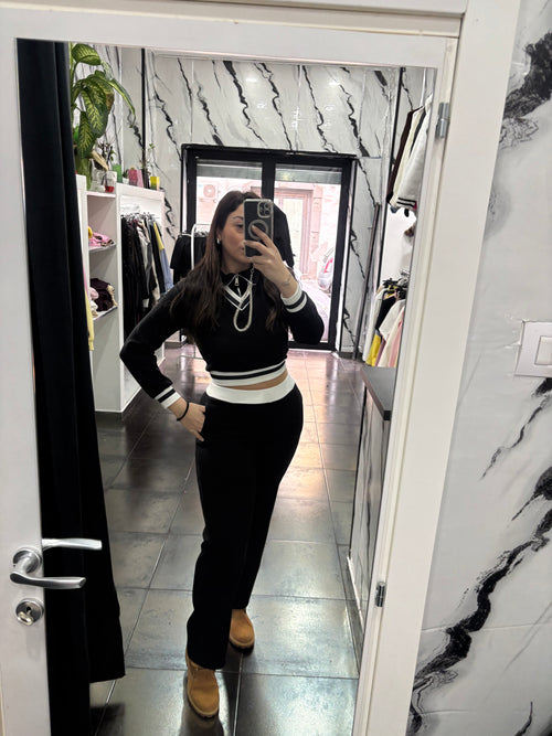 Coordinato scollo zip