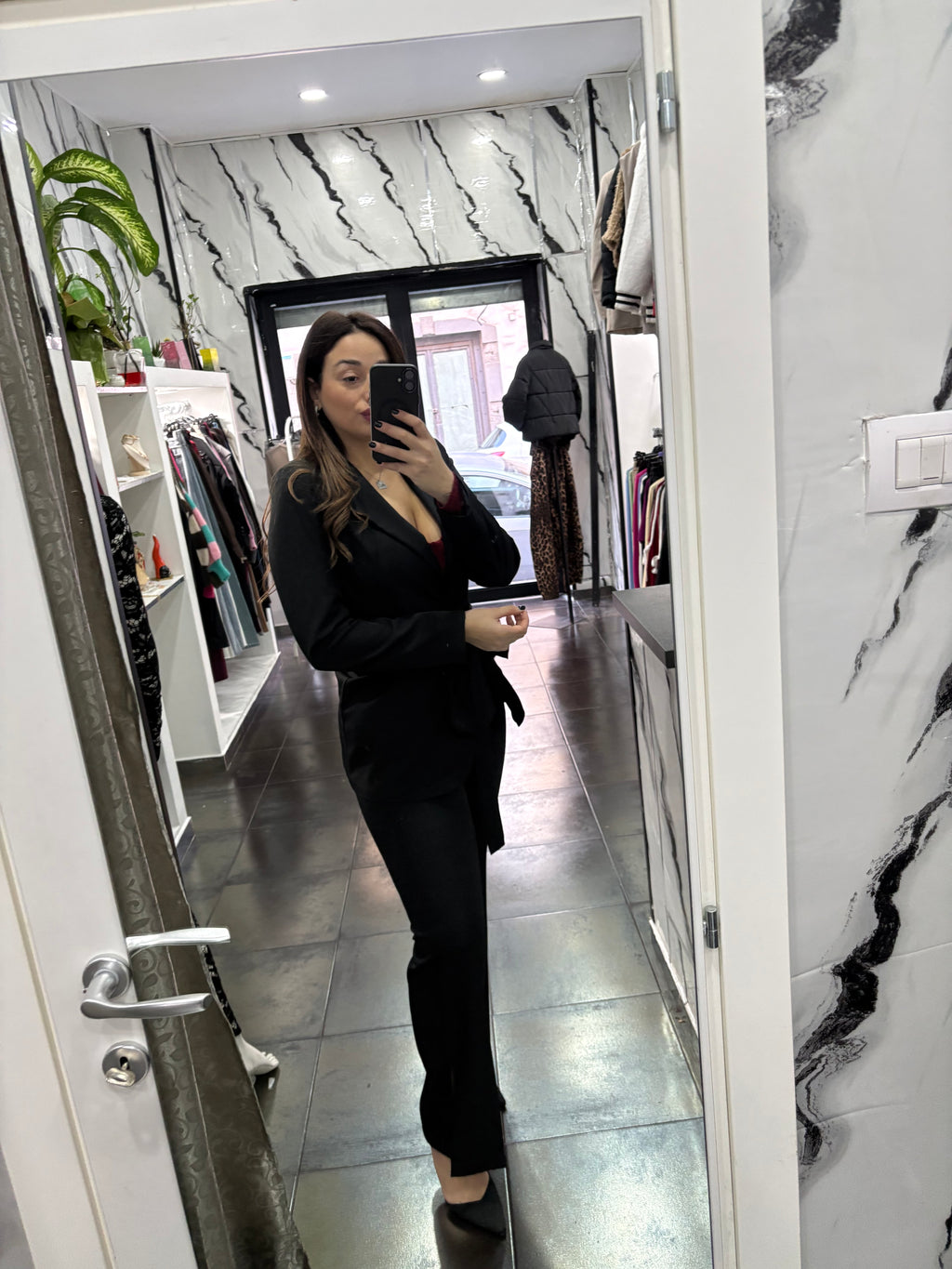 Tailleur con cintura